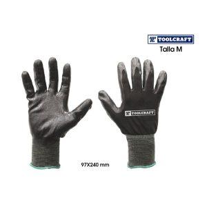 GUANTES DE NYLON ELASTICO DE NITRILO TALLA M