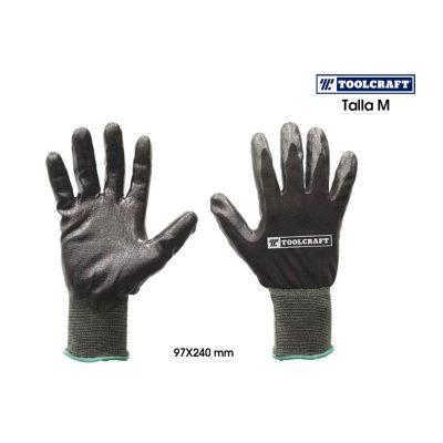 GUANTES DE NYLON ELASTICO DE NITRILO TALLA M