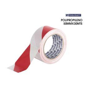 CINTA AUTOADHERIBLE ROJO/BLANCO 30M