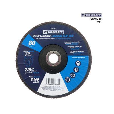 DISCO ABRASIVO LAMINADO 7  PLG GRANO 80 TOOLCRAFT