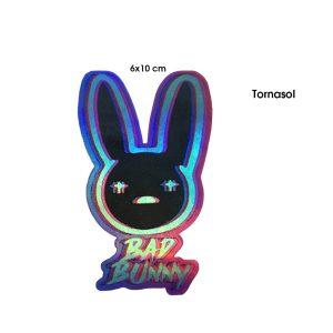 CALCOMANIA TORNASOL BAD BUNNY NEGRO 10X6CM