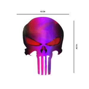 CALCOMANIA TORNASOL PUNISHER MORADO 10X7CM