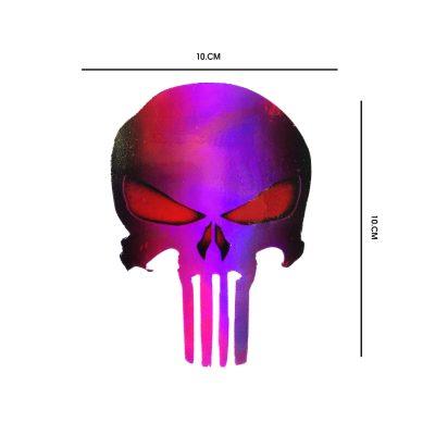CALCOMANIA TORNASOL PUNISHER MORADO 10X7CM