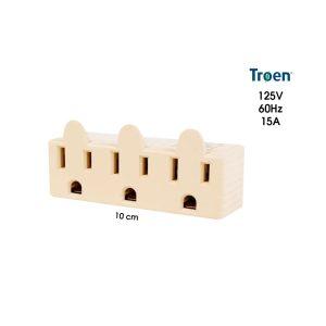ESPIGA TRIPLE BEIGE C/TIERRA TIPO BARRA TROEN TR-LT-B