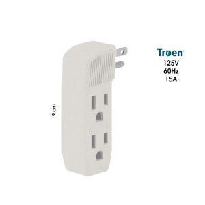 ESPIGA TRIPLE BEIGE C/TIERRA TIPO F TROEN TR-LT-B1