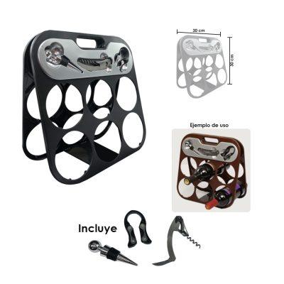 ORGANIZADOR P/6 BOTELLAS DE VINO C/ACCESORIOS H530873