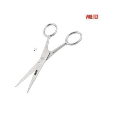 TIJERA P/PELUQUERO 7"1/2 SIN GANCHO  WOLFOX ACERO INOXIDABLE
