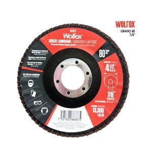 DISCO ABRASIVO LAMINADO 4 1/2 PLG GRANO 80