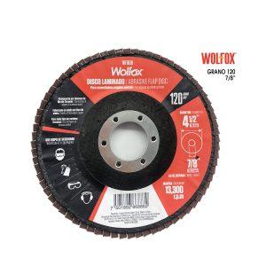 DISCO ABRASIVO LAMINADO 4 1/2 PLG GRANO 120