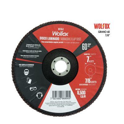 DISCO ABRASIVO LAMINADO 7 PLG GRANO 60 WOLFOX