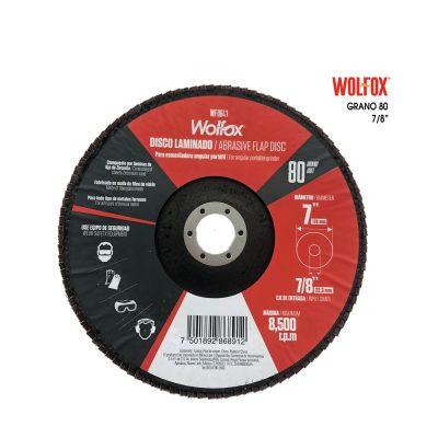 DISCO ABRASIVO LAMINADO 7  PLG GRANO 80 WOLFOX
