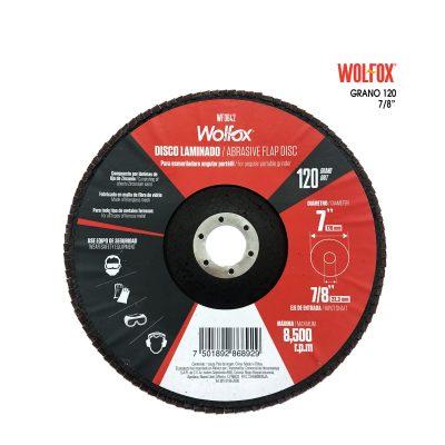 DISCO ABRASIVO LAMINADO 7  PLG GRANO 120 WOLFOX