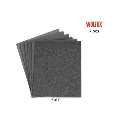 LIJA DE ESMERIL DE AGUA  NEGRA 7 PCS SURTIDAS WOLFOX
