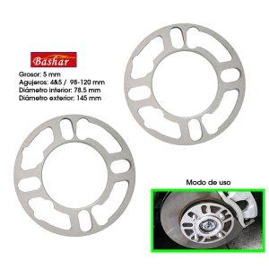 ESPACIADOR P/AROS 5MM  98 A120MM  Y 78.5MM  A 145MM  2PCS