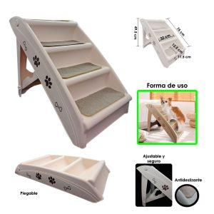 GRADAS P/MASCOTA 47CM ALTO  39CM ANCHO  75CM LARGO BEIGE