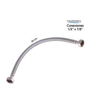 TUBO ABASTO SANITARIO ALUMINIO 1/2X7/8X14 35 CM