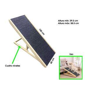 RAMPA P/MASCOTA AJUSTABLE MADERA 100X40CM YF-43-M