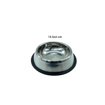 PLATO P/MASCOTA  ALUMINIO 15.5CMX4CM ANTIDESLIZANTE