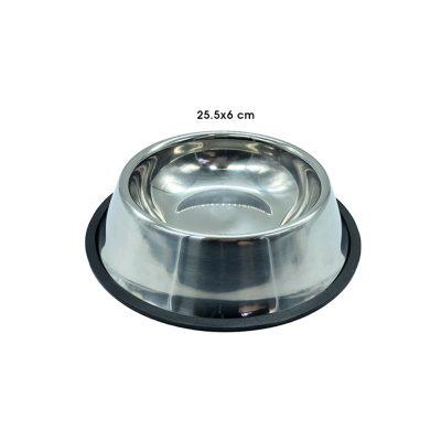 PLATO P/MASCOTA DE ALUMINIO 25.5CMX6CM ANTIDESLIZANTE