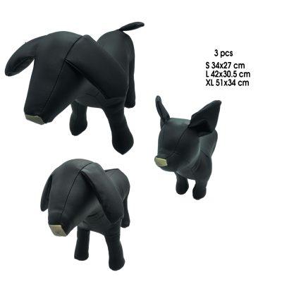 MODELO EXHIBICION DE PERRO NEGRO 3 PCS DAN-11-7-5