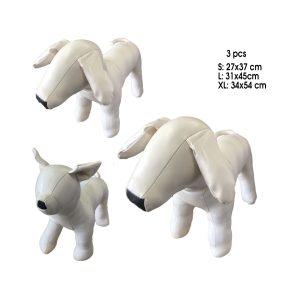MODELO EXHIBICION DE PERRO BLANCO 3 PCS DAN-11-7-5