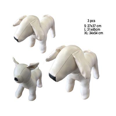 MODELO EXHIBICION DE PERRO BLANCO 3 PCS DAN-11-7-5