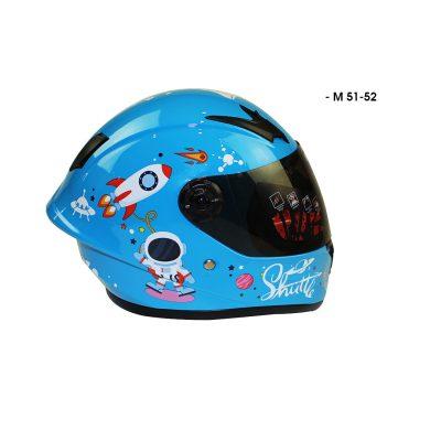CASCO P/MOTO INFANTIL CELESTE M  5-8 AÑOS