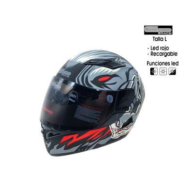 CASCO P/MOTO  ABATIBLE GP RABBIT LARGE C/LED CERTIFICADO