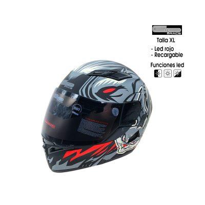 CASCO P/MOTO  ABATIBLE GP RABBIT XL C/LED CERTIFICADO
