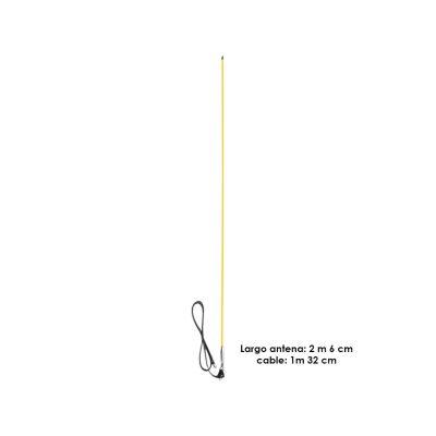 ANTENA FIBRA VIDRIO 6MMX2.06 MT AMARILLO HQ971312-YELLOW