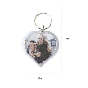 LLAVERO PLASTICO CORAZON CLEAR P/FOTO 5.5X4CM HQ2370602