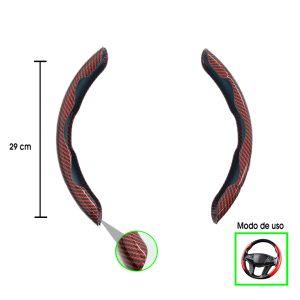 PROTECTOR DE FORRO DE TIMON ROJO CARBON BRILLANTE HQ23110307