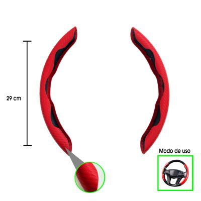 PROTECTOR DE FORRO DE TIMON ROJO CARBON HQ23110308