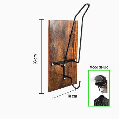 SOPORTE METALICO Y MADERA P/CASCO Y CHUMPA 3122104