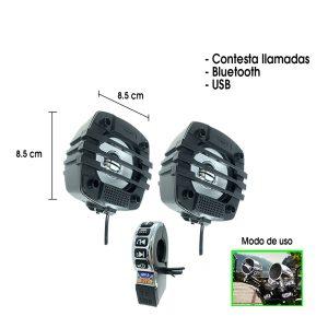 BOCINAS BLUETOOTH MP3 P/MOTO USB CONTESTA LLAMADAS  3122114