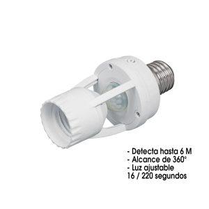 SENSOR DE MOVIMIENTO P/BOMBILLO 110V-240V 60W MAX  360 3122123