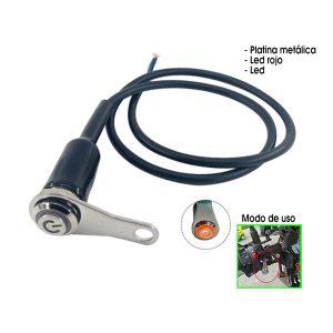 SWITCH CON CABLE Y PLATINA LUZ ROJO 3122125