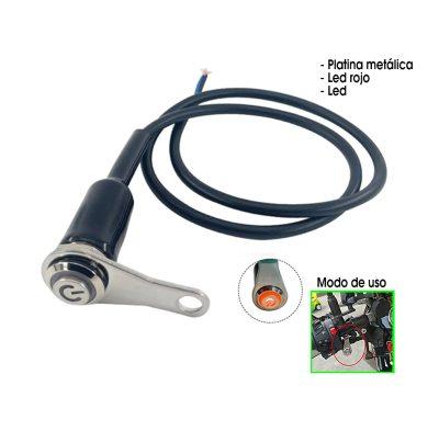 SWITCH CON CABLE Y PLATINA LUZ ROJO 3122125