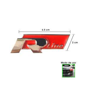 EMBLEMA METALICO VW R LINE 7X2.5CM