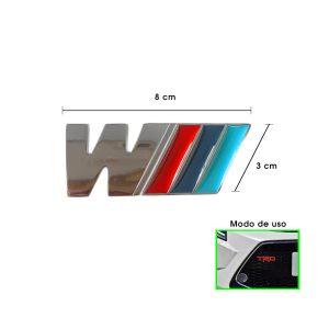 EMBLEMA METALICO BMW  M POWER P/PERSIANA 8X3.5CM