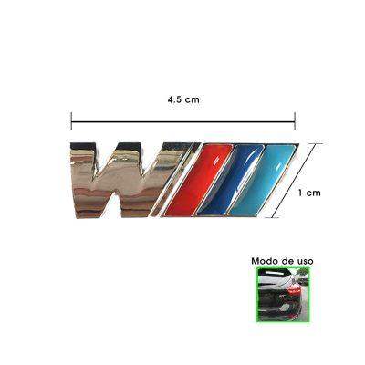 EMBLEMA METALICO M POWER 4.5X2CM