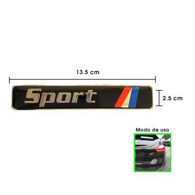 EMBLEMA METALICO SPORT MPOWER  9X1.5CM