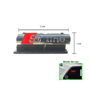 EMBLEMA METALICO S LINE AUDI PARA PERSIANA 7X1.5CM