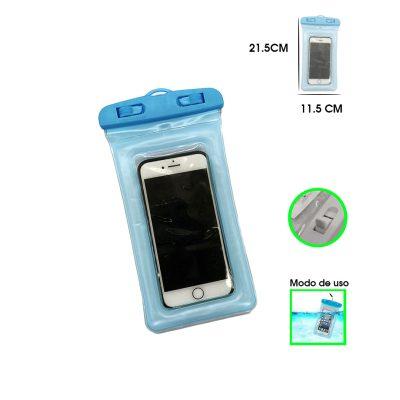 BOLSA RESISTENTE AL AGUA MULTIUSOS 17.5X10CM CELESTE