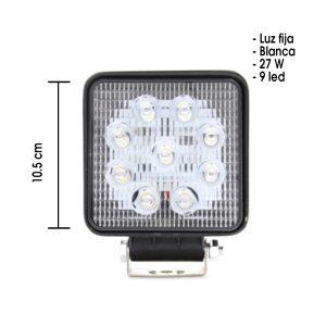 NEBLINERA 9 LED CUADRADA  11X11CM WHITE JR-05-27W