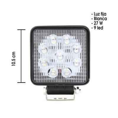 NEBLINERA 9 LED CUADRADA  11X11CM WHITE JR-05-27W