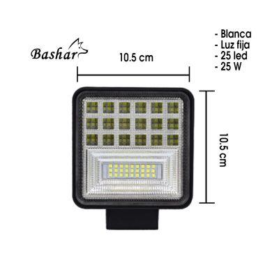 NEBLINERA 16 LED CUADRADA 10.5X10.5CM WHITE JR-09F-25W