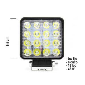 NEBLINERA 16 LED CUADRADA  8.5X8.5CM WHITE JR-MINI-48W