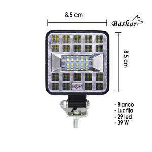 NEBLINERA 29 LED CUADRADA JR-MINI-39W 8.5X8.5CM WHITE