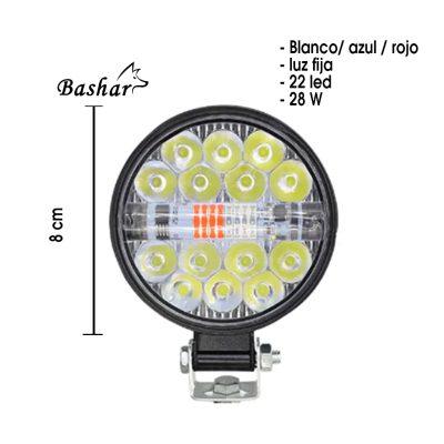 NEBLINERA REDONDA  8X2.2CM BLANCO AMBAR JR-MINI08Y-28W